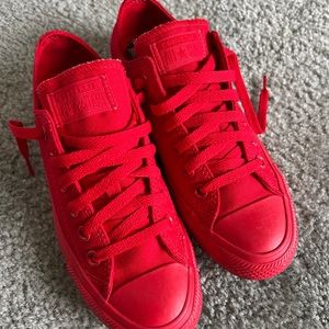 New All Red Converse Womens 7.5